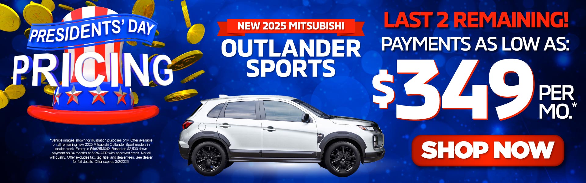 New 2025 Mitsubishi Outlander Sports	"LAST 2 REMAINING! Paym